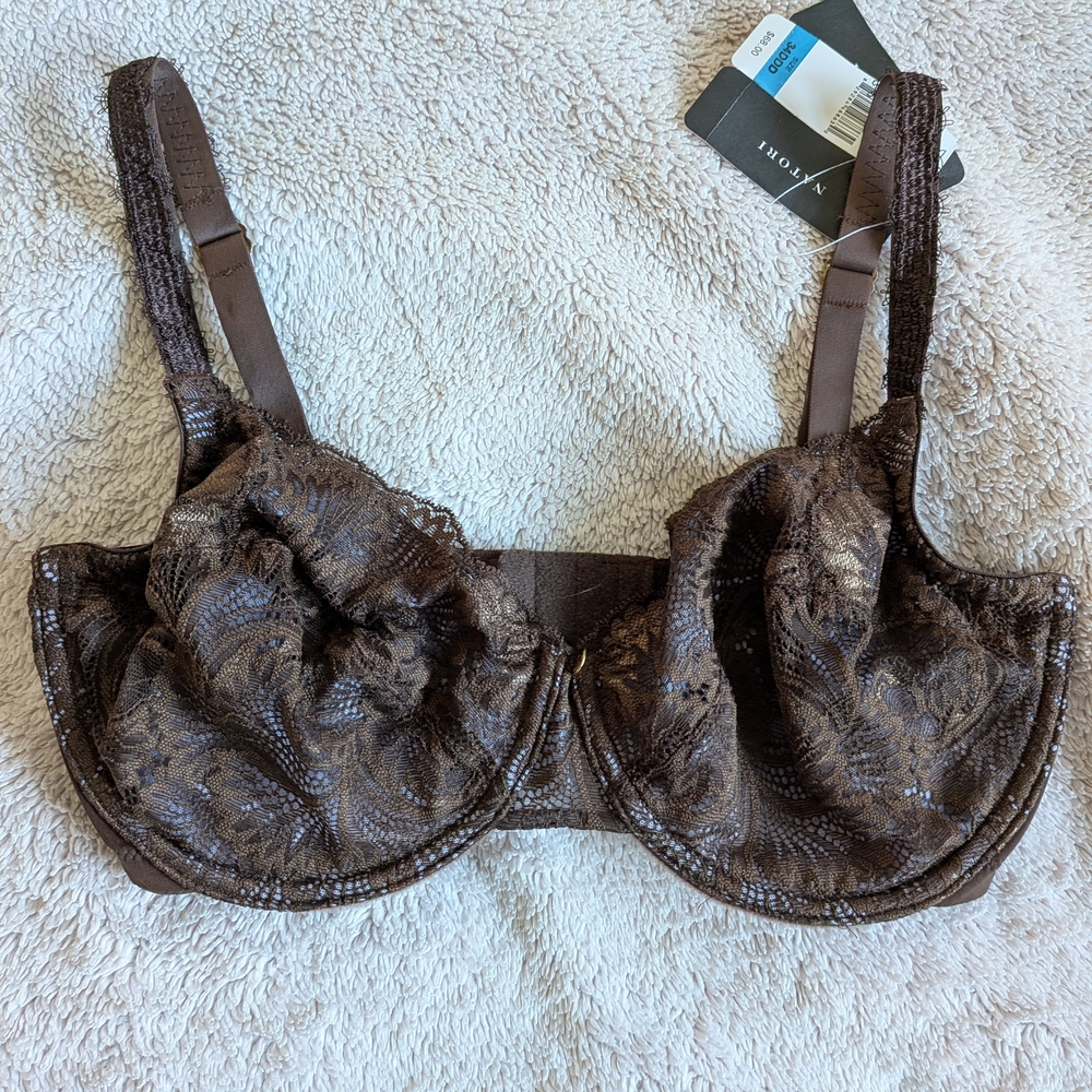 Natori Brown Lace Underwire Bra